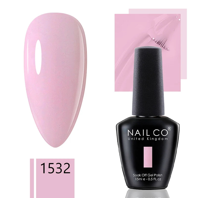 NAILCO 15ml Dark Gel Nail Polish Semi-permanent Varnish Hybrid UV Nails Art Glitter Colors Gel Polish Manicure Enamels For Nails
