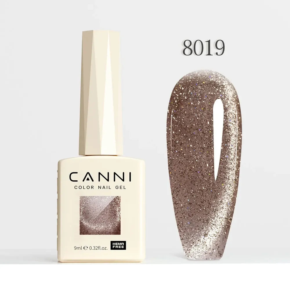 CANNI HEMA FREE TPO FREE 9ml Glitter Silver Cat Magnetic Gel Nail Polish Galaxy Diamond Full Coverage Pigmented Gel for Nail