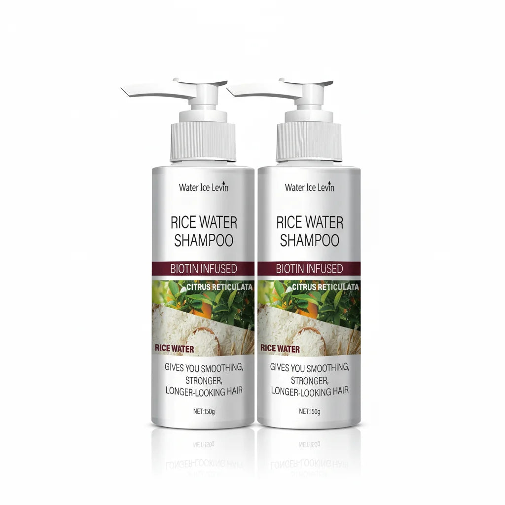 Rice Water Shampoo with Biotin & Keratin - Smoothing & Strengthening, Citrus Freshness, Winter Hair Therapy, Long-Looking Hair