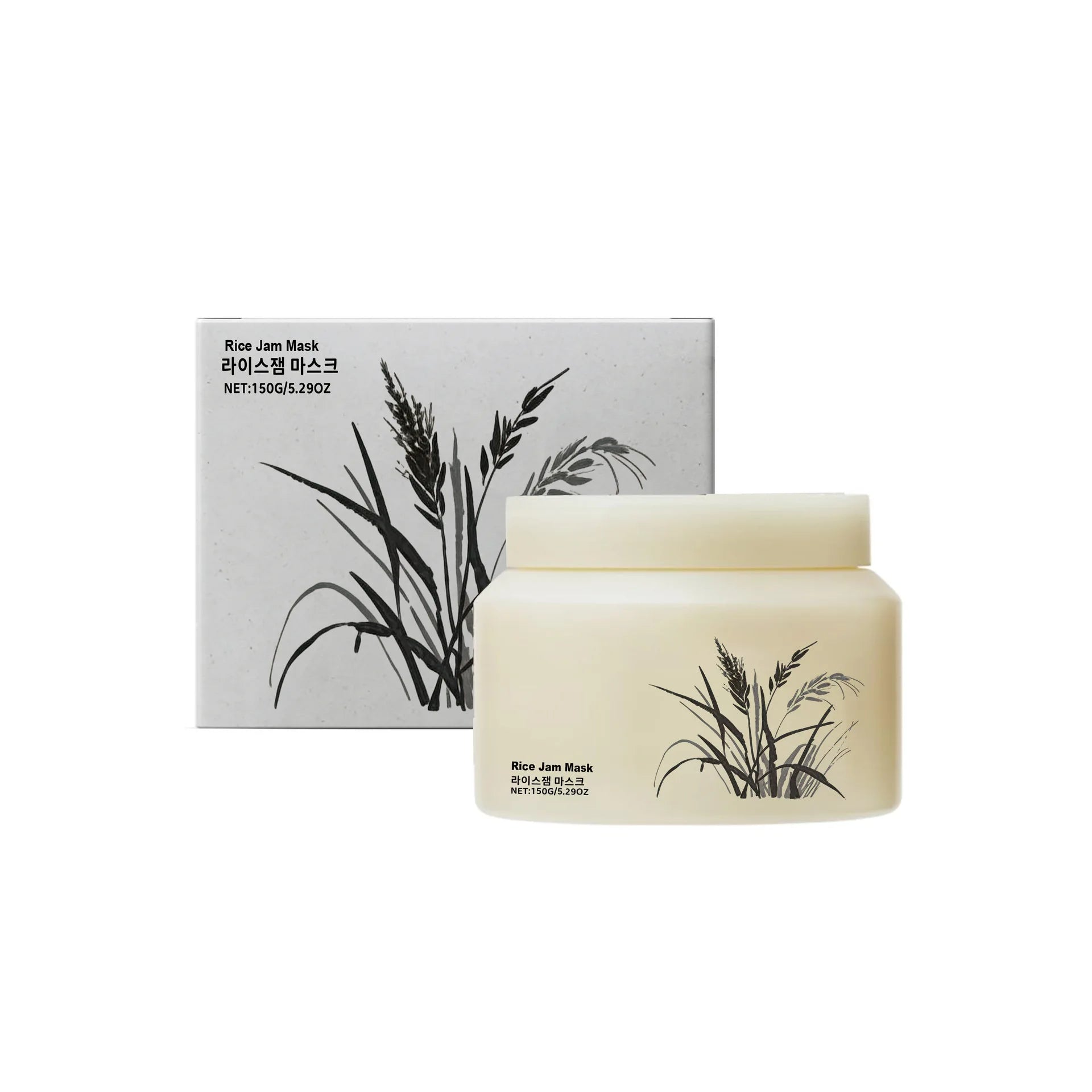Rice Jam Hydrating Face Mask Korean Rice Brightening Smoothing Skincare Products Deep Cleansing  Nourishing Mask For Face Body