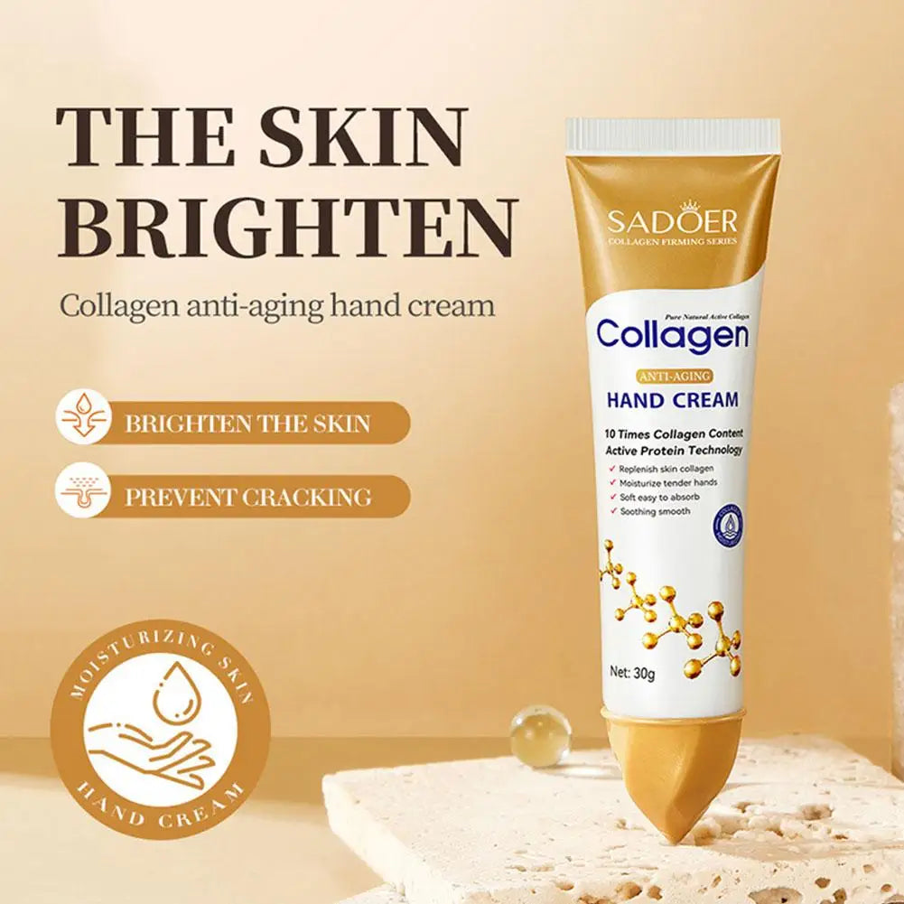 Collagen Hand Cream Skin Soften Nourish Moisturizing Korean Skin Care Cracked Repair Hand Skin Care Products