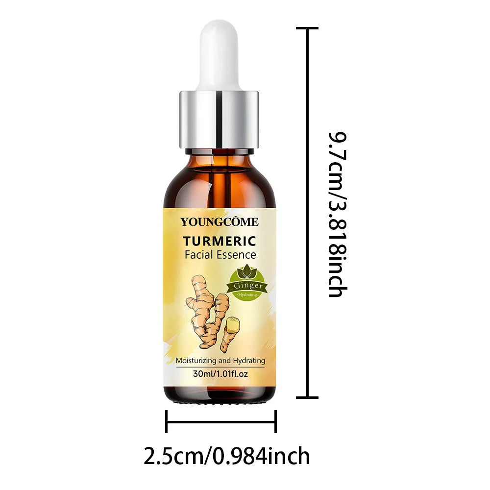 Turmeric Facial Essential Oil  Brighten Skin Tone Prevent  Anti-Aging & Wrinkle Pore Shrink Moisturizing Collagen Facial Serum