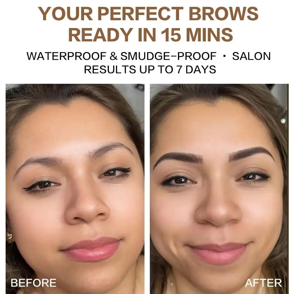 Waterproof Henna Brow Tint Set Long Lasting Smudge Proof Eyebrow Dye DIY Home Use Brow Enhancing & Lamination Kit