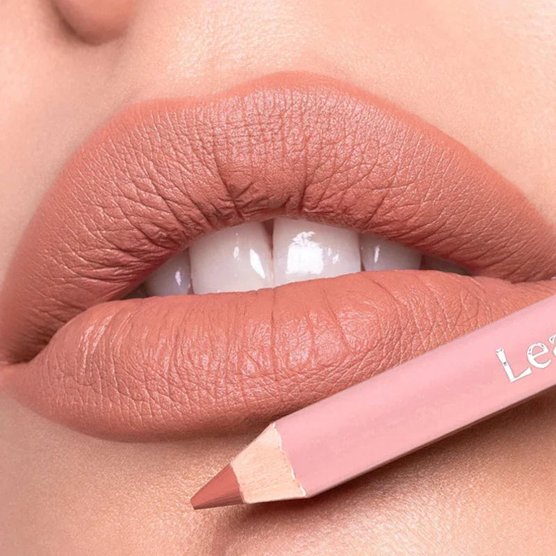 Nude Matte Lipstick Pencil Lipliner 12 Colors Waterproof Lip Liner Outline Lips Contour Makeup Matte Red Lipsticks Pen Cosmetics