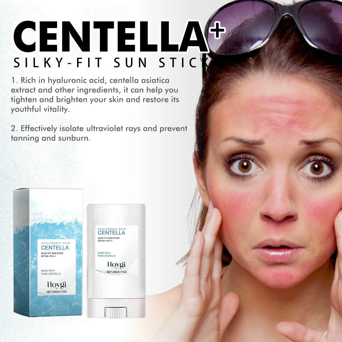 Hyaluronic Acid Sunscreen Anti Sun Solar UV Protection Mild Moisturizer Nourishing Hydrating Repair Outdoor Spf46 Sunblock Stick