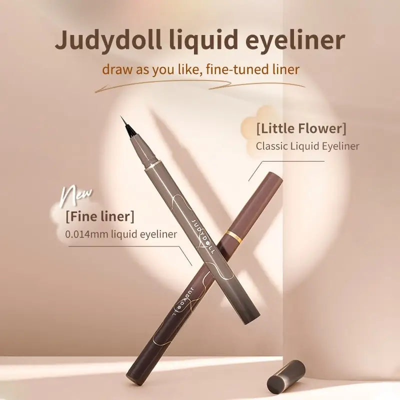 Judydoll Liquid Eyeliner, Ultra Fine Liquid Eyeliner Waterproof with Smooth Strong Fibres, Smudge-proof, Longwearing, Smooth