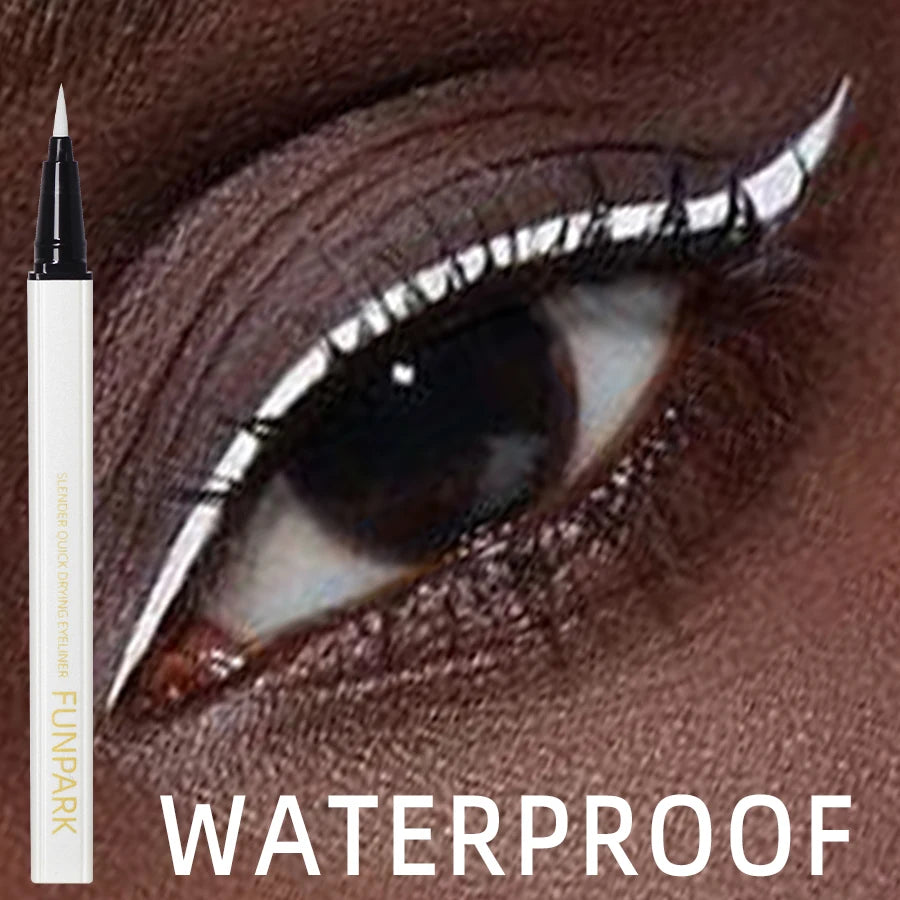 1PC White Liquid Eyeliner Pen Matte Long Lasting Waterproof Eye Liner Pencil Quick-drying Non-smudge Eye Makeup for Women Cosmet