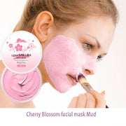Laikou Sakura Mud Mask Deep Cleansing Oil Control Balance Antioxidan Shrink Pores Remove Blackheads Refreshing Facial Mask90/25g