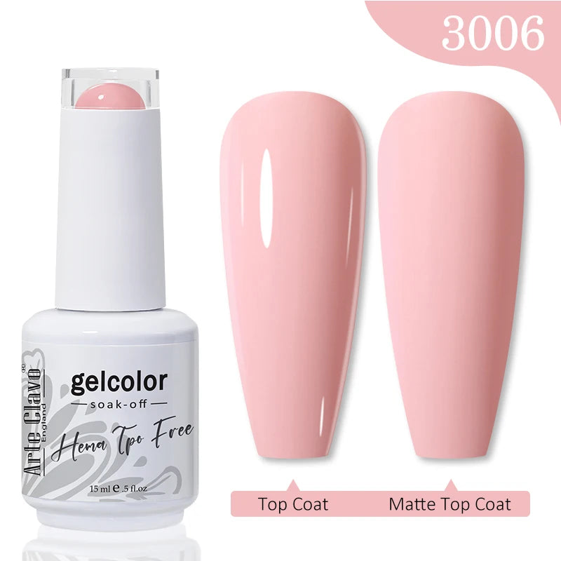Arte Clavo 15ML Red Brown Color Gel Nail Polish Autumn Winter Nail Art Gel Nail Supplies Semi Permanent Soak Off UV Gel Varnish