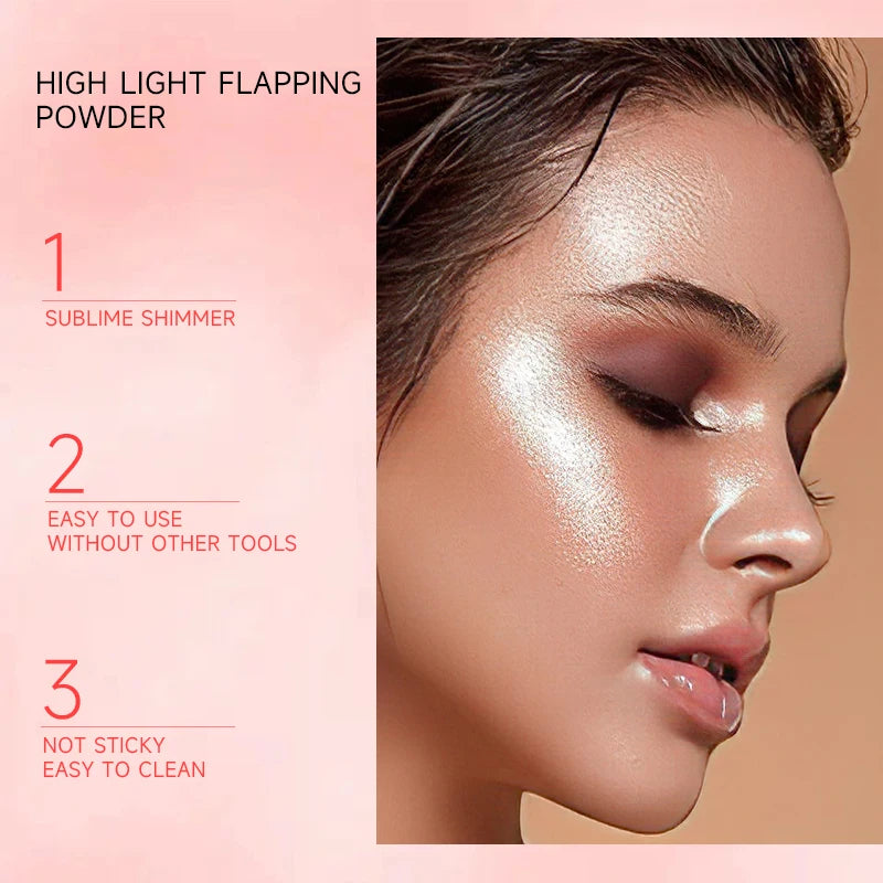 Highlighter Powder White Moonlight Polvo De Hadas Glitter Shimmer Contour Shading Illuminator for Women Face Body Glitter Makeup