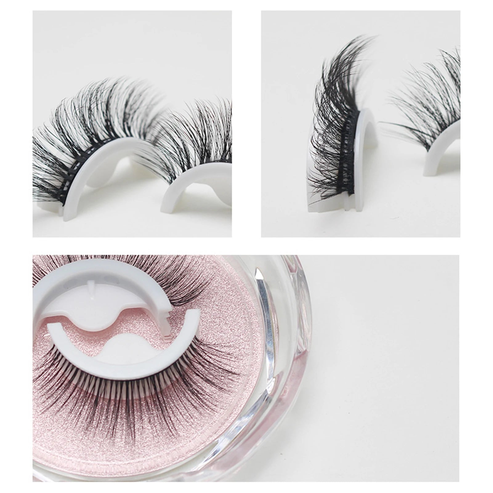 Realistic False Eyelashes Glue-free full strips lash fluffy natural look Thick Eyelashes extenstions professional Makeup