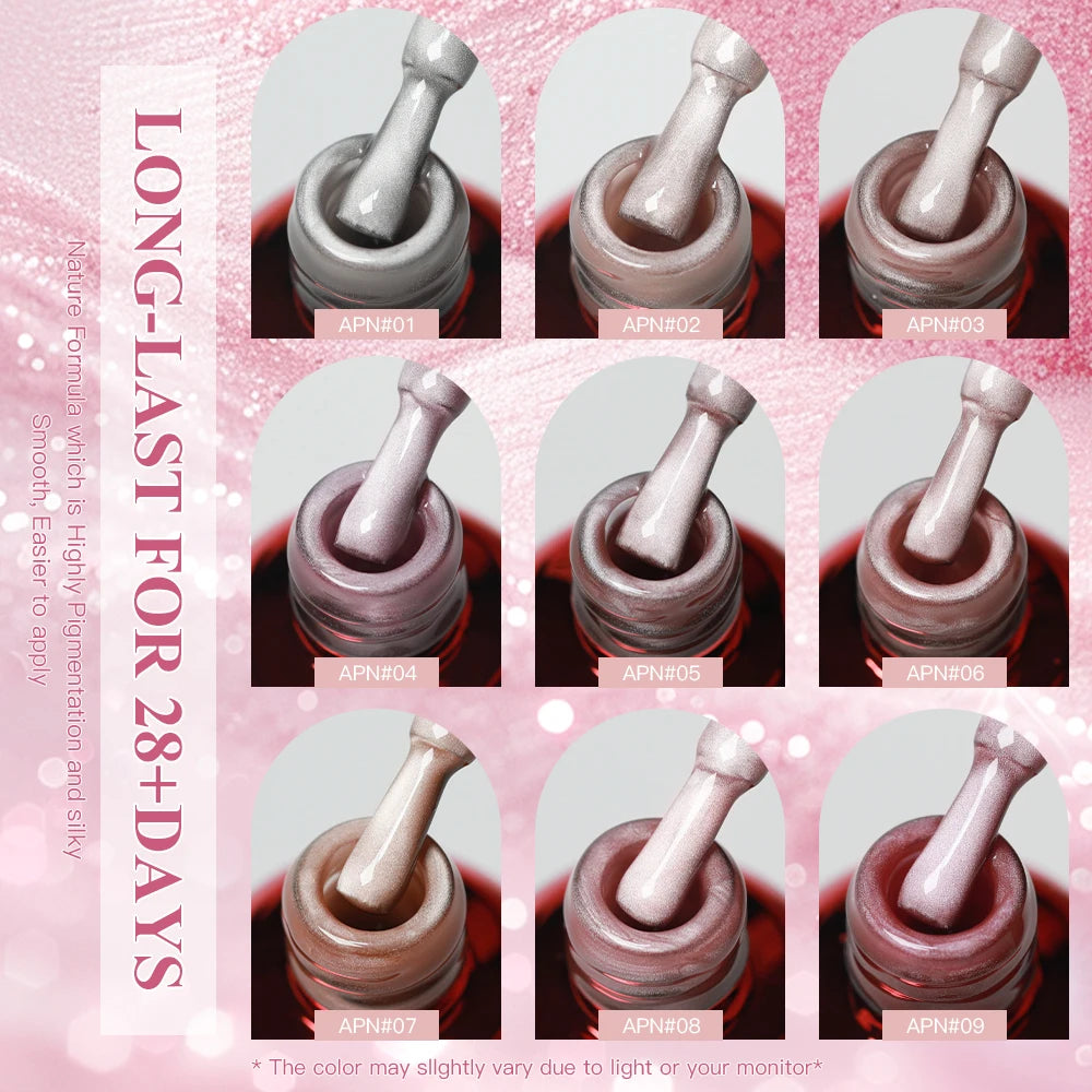 AS Colors Nude Magnetic Cat Eye Gel Nail Polish Pink UV LED Soak Off Gel Varnish Crystal Cat Eye Gel Lacquer Professional Enamel