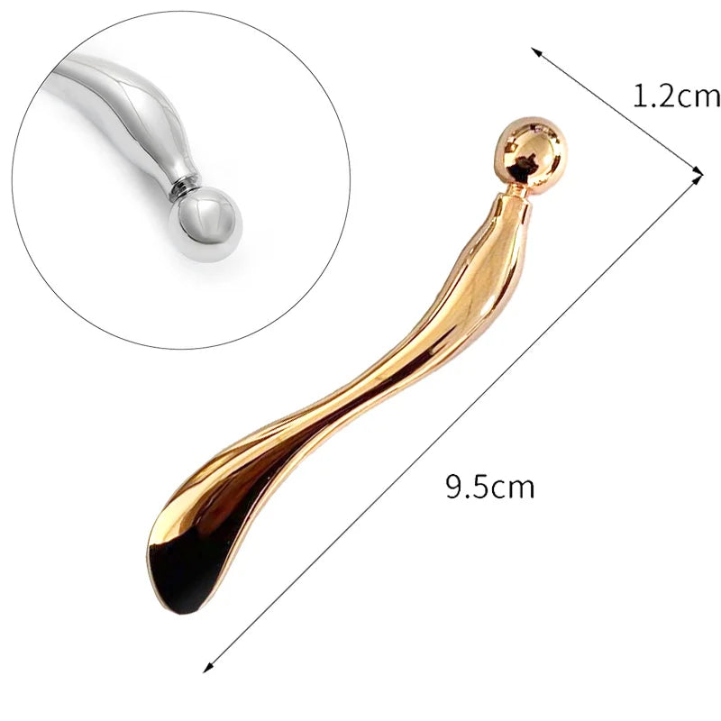 1PC Mini Metal Eye Cream Applicator Eye Cream Mixing Spatula Spoon Face Lifting Massage Facial Massager Thin Face Magic Stick