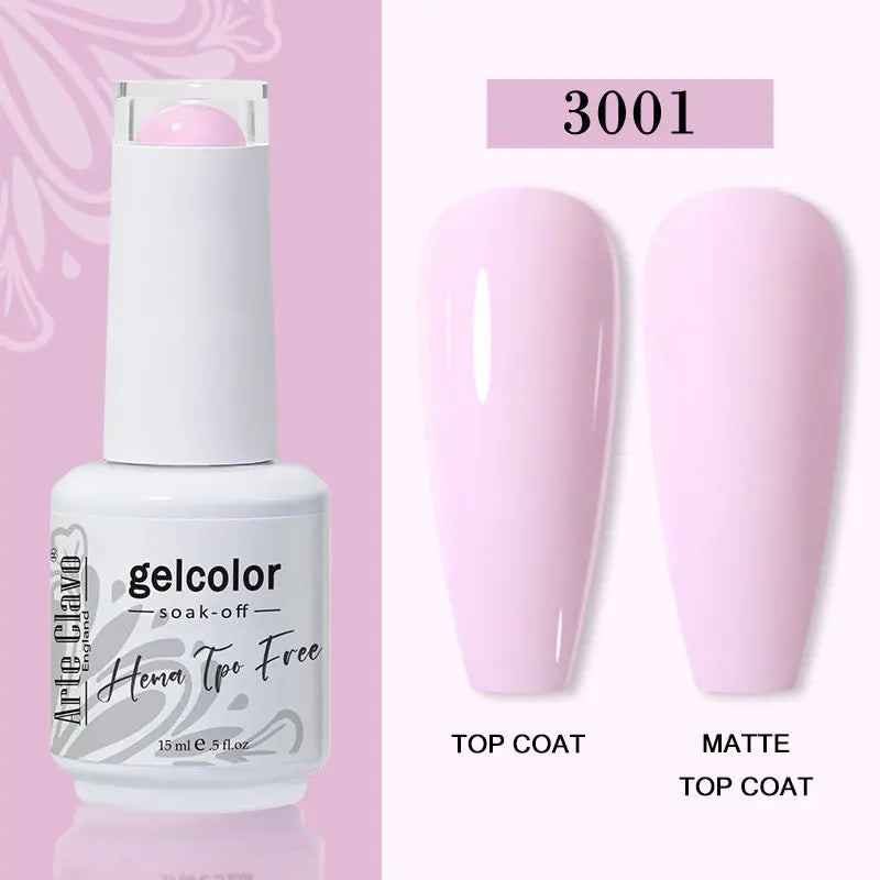 Arte Clavo 116Colors Gel Nail Polish 15ml Colorful Gel Semi Permanent Soak Off UV Gel Nail Art DIY Design Varnishe Nail Supplies