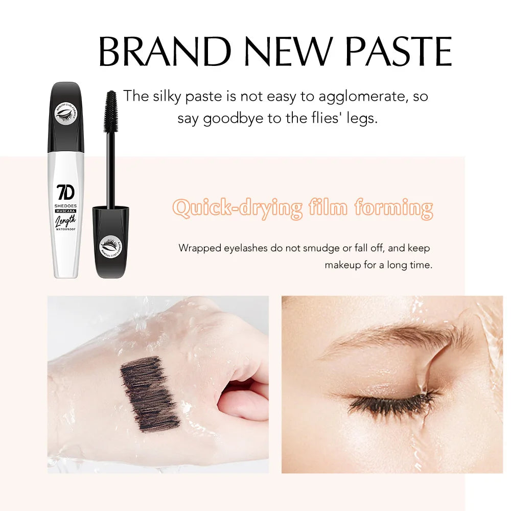 1/2/3PCS 7D Waterproof Mascara Long Lasting Smudge-proof Non-flaking Lengthen Volumizing Lifting Curling Mascara Eyelash Makeup