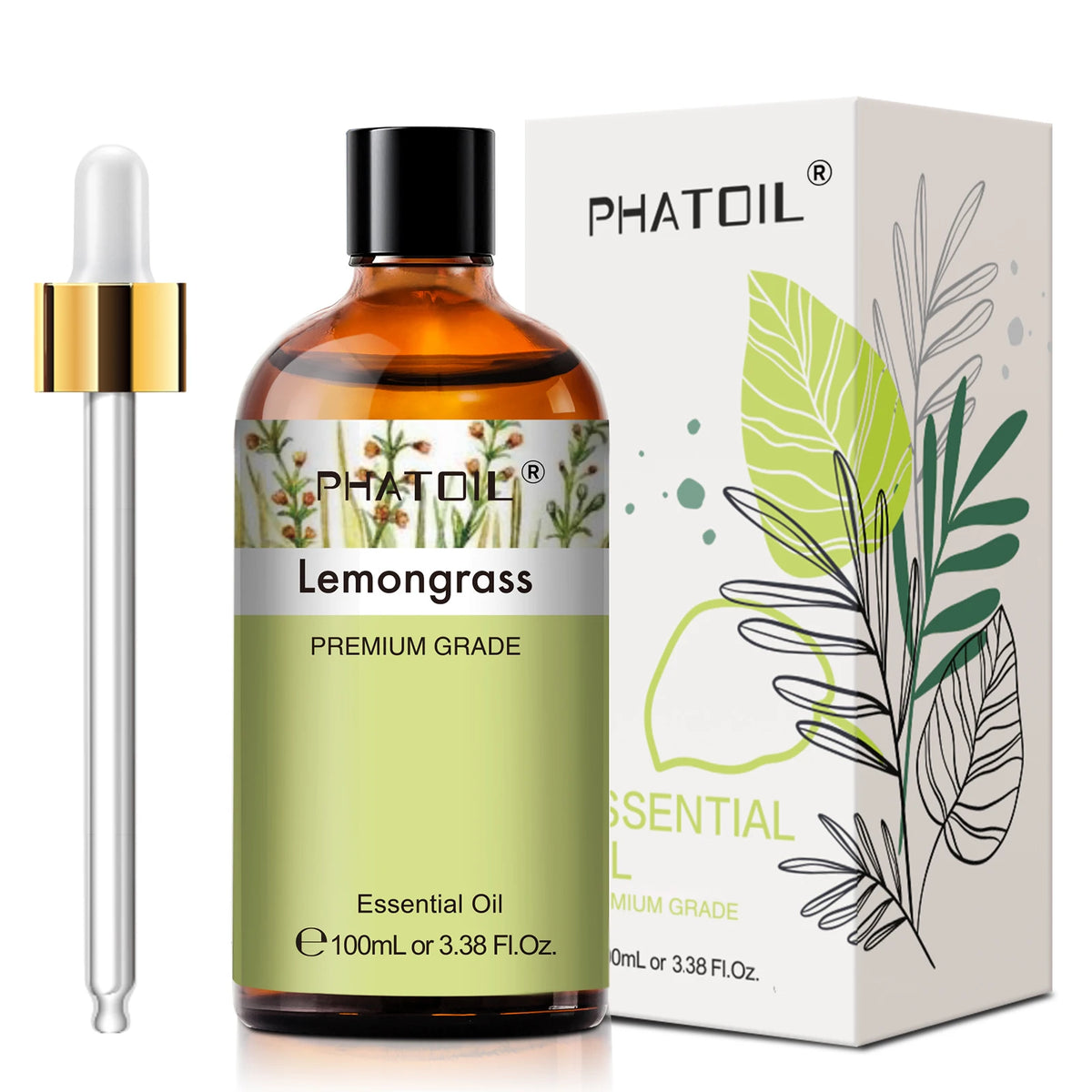 PHATOIL 100ml Premium Essential Oil Sandalwood Lavender Eucalyptus Peppermint Lemongrass Vanilla Aromatherapy Essential Oils