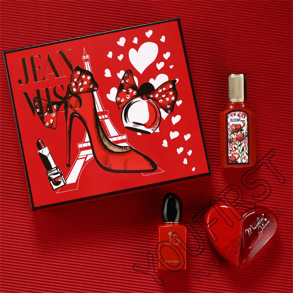 Women’s Perfume Gift Set – 3pcs Floral Collection with Long-Lasting Soft Elegant Fragrances