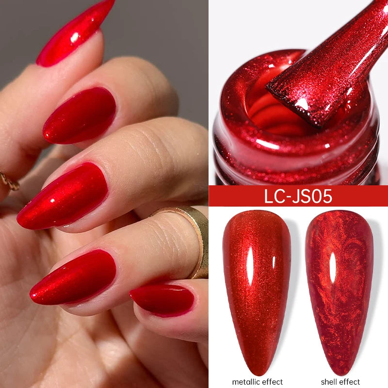 LILYCUTE 7ml 9D Rainbow Reflective Cat Magnetic Nail Gel Polish Winter Autumn Snowlight Sparkling Soak Off Nail Art Gel Varnish