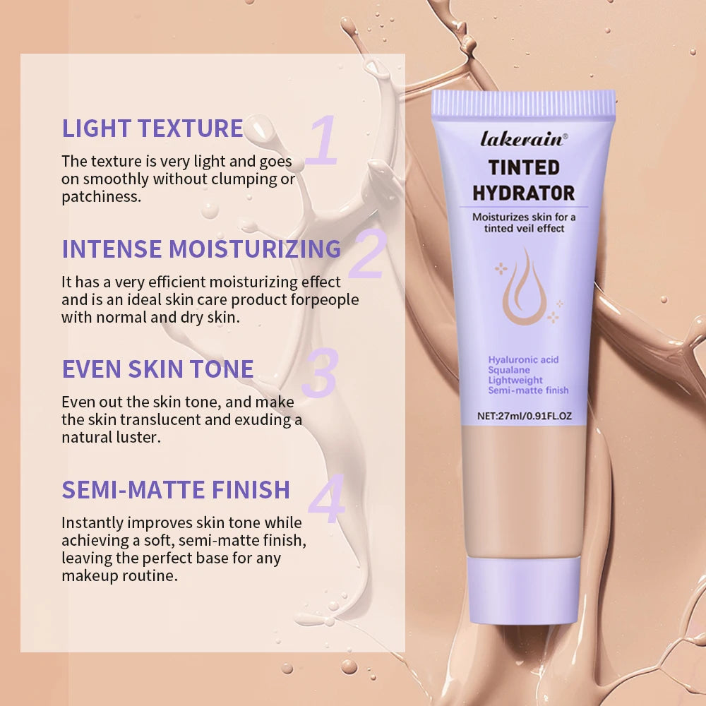 Jelly Tinted Moisturizer for Face – Transparent Hydrating Gel Tint for Soft Smooth Skin Texture & Even Tone Glow
