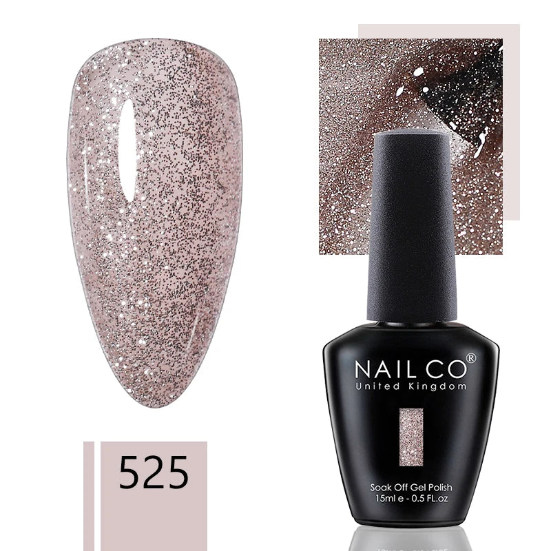 NAILCO 15ml Dark Gel Nail Polish Semi-permanent Varnish Hybrid UV Nails Art Glitter Colors Gel Polish Manicure Enamels For Nails