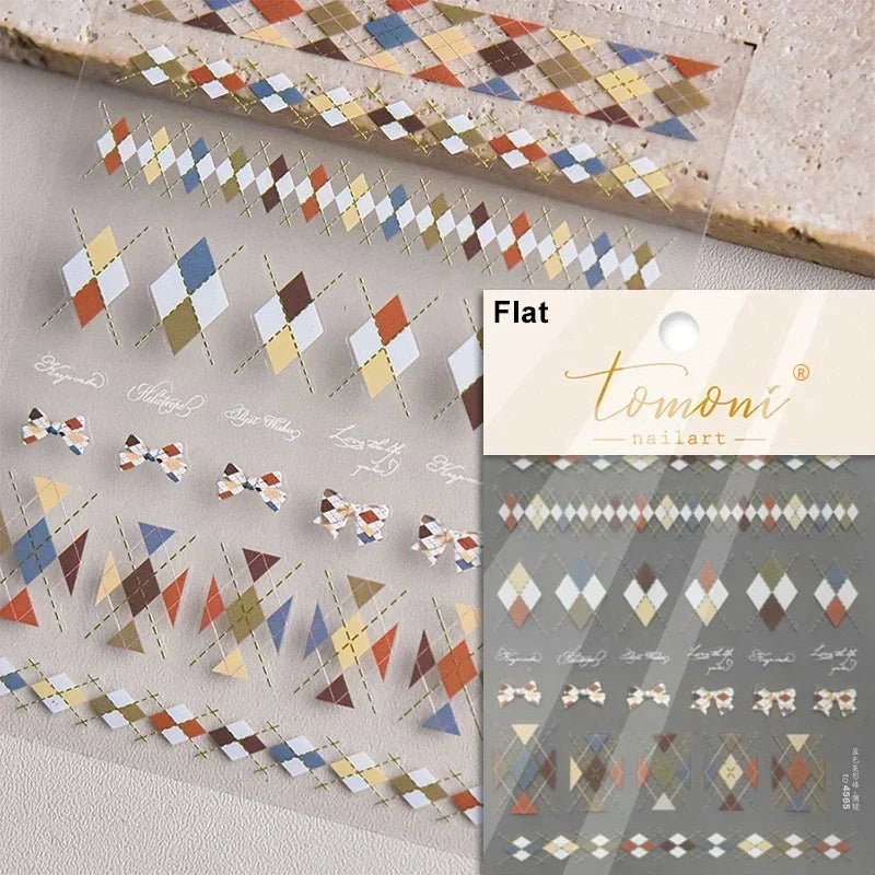 1pcs Elegant 5D Pearl Lace Wave Nail Art Stickers Exquisite White Lines Nail Decoration Decals DIY Self Adhesive Transfer Slider