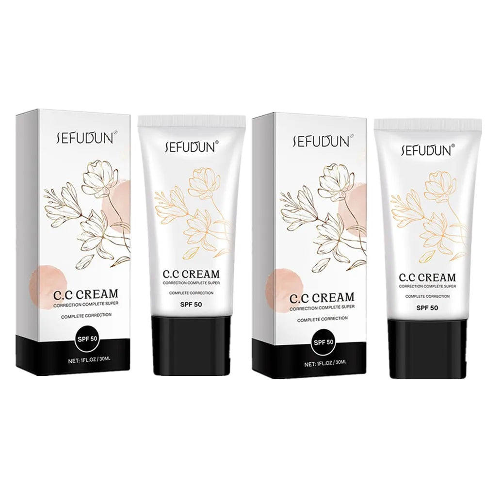 With Spf 50 Korean Color Changing CC Cream Full Coverage Color Changing Full Coverage Cream Even Skin Tone Self Adjusting