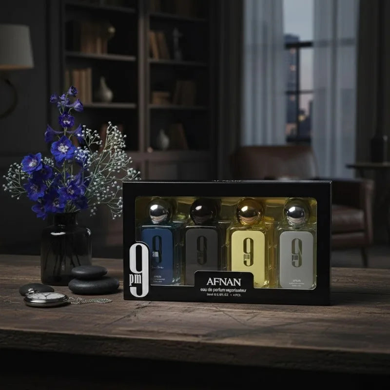 AFNAN 4PCS Perfume Set 30ml Unisex Eau De Parfum Long Lasting Fresh Sweet Woody Aromatic Fragrance Collection Luxury Mini Gift