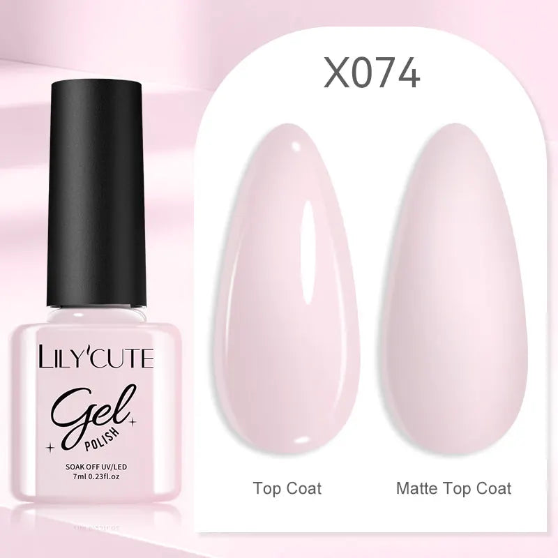 LILYCUTE Spring Summer 7ml Nail Gel Polish Long Lasting 125 Colors Soak Off UV Gel For Women French DIY Nail Art Supply