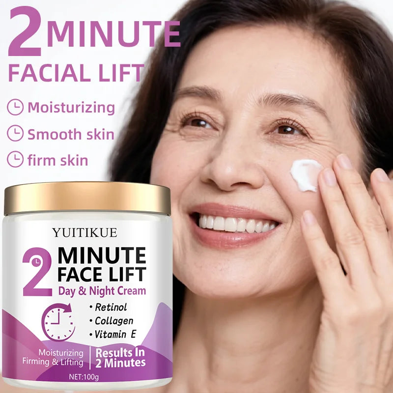 Face Lift Cream 100g - Day & Night Use, with Retinol & Collagen, Moisturizing, Firming & Lifting, Lightweight & Non-Greasy