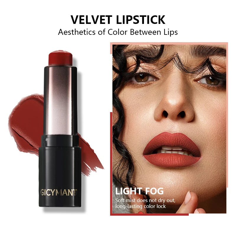 GICYMANTY Matte Lipstick Muted Tone Lip Stain Long-Lasting Transfer-Proof Silky Smooth Waterproof