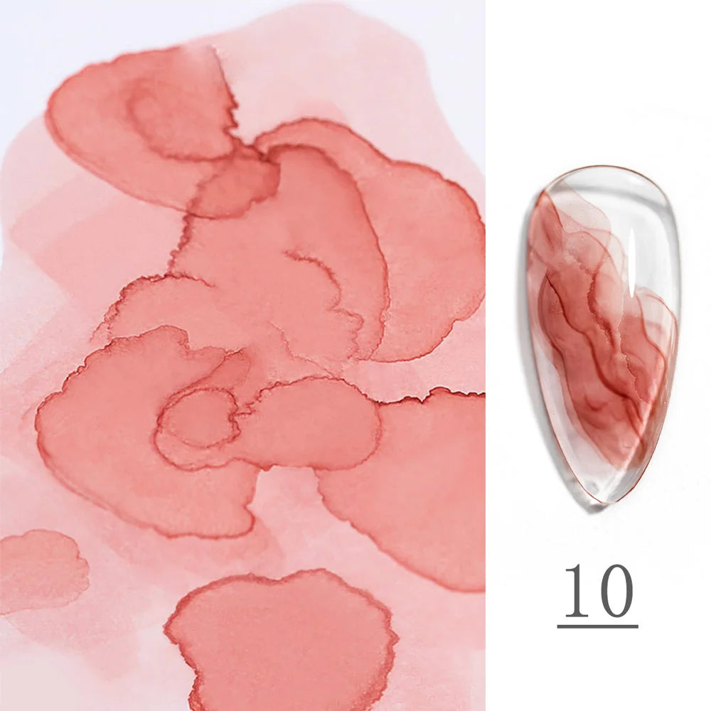 CANNI Watercolor Nail Ink 9ml Venalisa Blossoming Effect Nails Art Design Natural Air Dry Nail Art Varnish Manicure Nail Gel