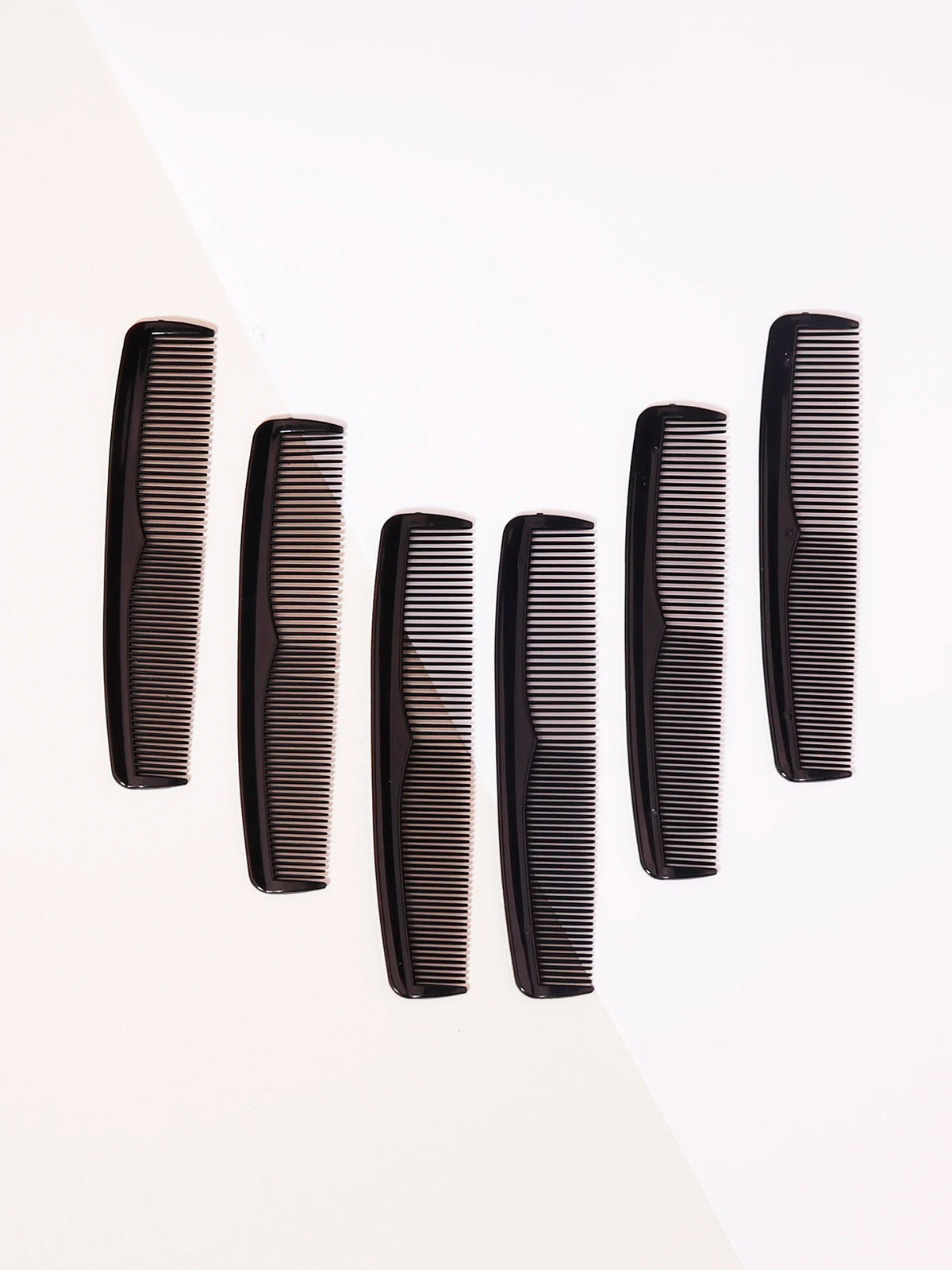 12pcs portable plastic anti-static double-sided dense toothed hair combs salon hair comb tools Special for real hair wigs