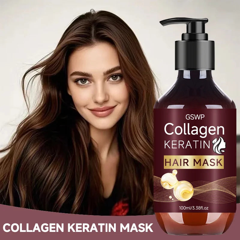 GSWP 7-in-1 Collagen Hair Mask: Lightweight & Residue-Free, Suitable for All Hair Types, an Excellent Gift Choice. 100ml