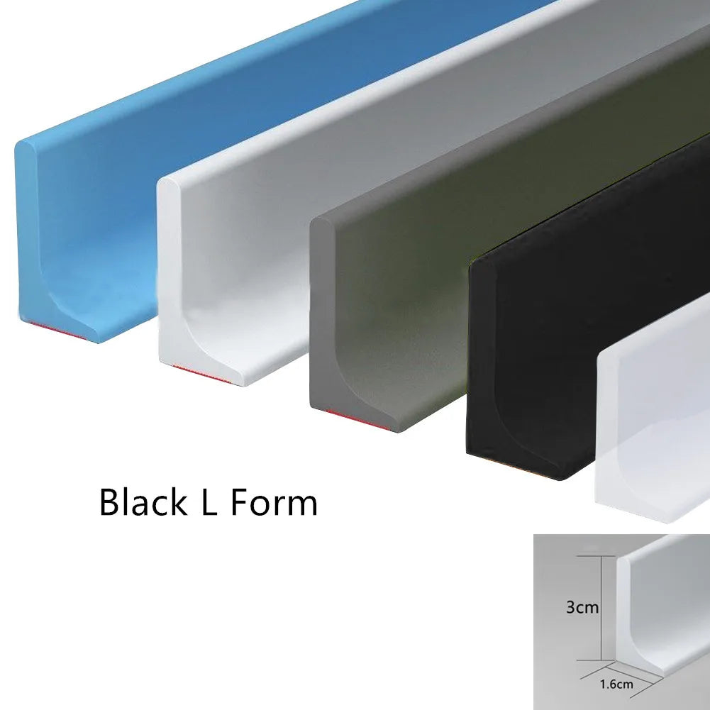 1-3M Water Shower Dam Bathroom Water Stopper Silicone Retaining Strip Flood Barrier Dry And Wet Separation Blocker