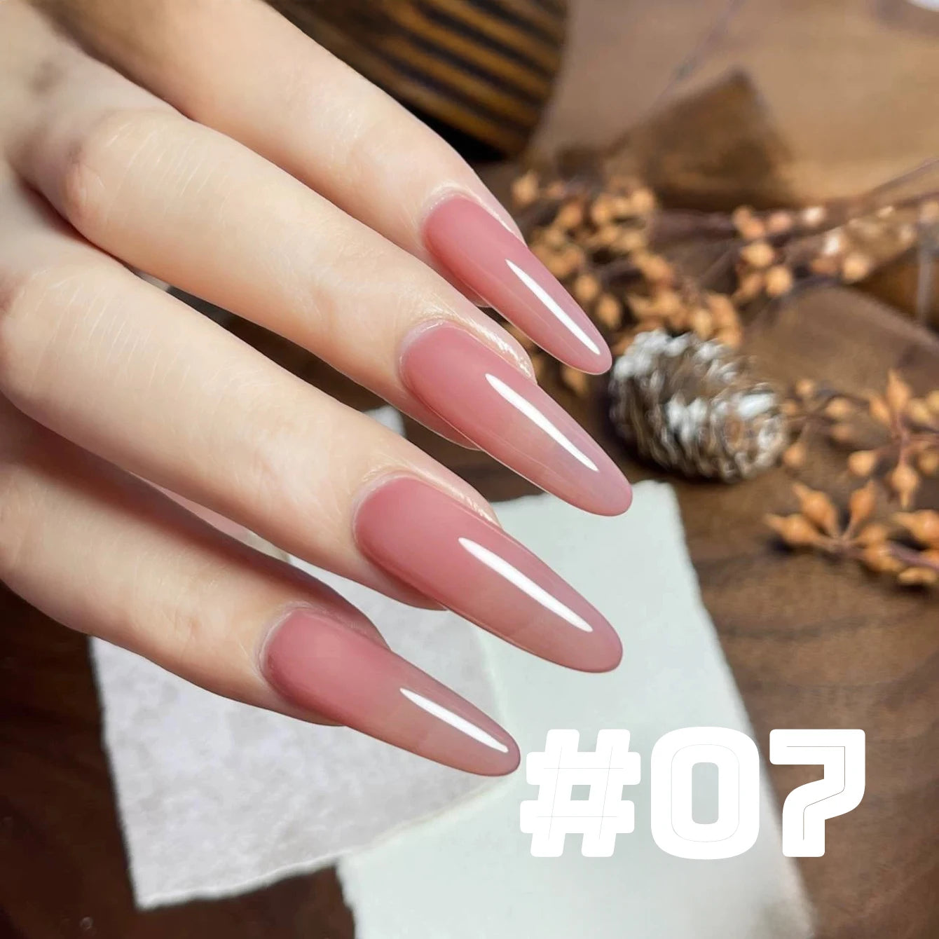 MN 2026 New 1-8PCS Fall Nails Popular Pure Desire Blush Jelly Gel Nail Polish Pink Nails Red Nails Ice-Clear Nude Nail Polish