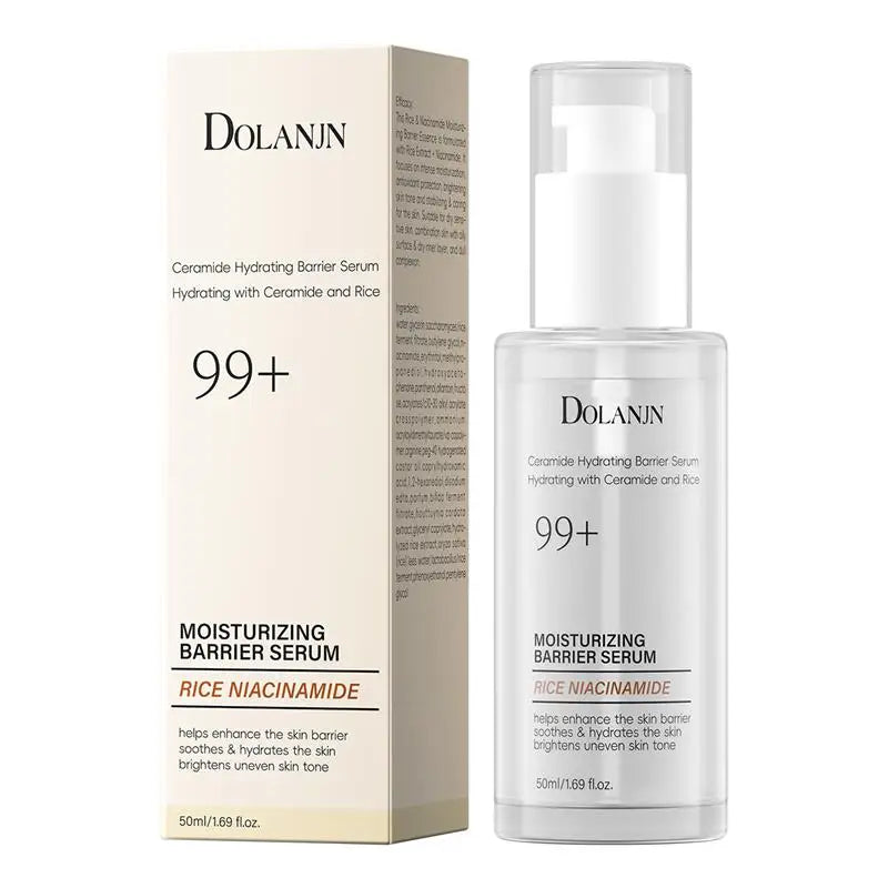 Rice Niacinamide Ceramide Skincare Set,moisturizing Brightening Toner,deeply Moisturizing Repairing Essence For Sensitive Skin