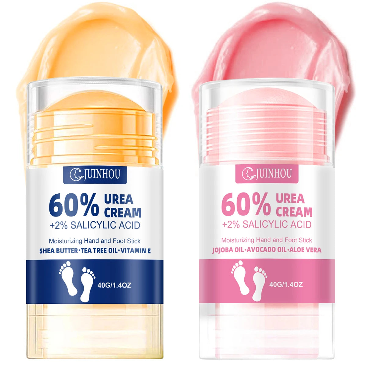 JUINHOU 60%Urea Hands and Feet Cream Powerful Repair Intensely Moisturizes Hand and Feet Refreshing and Non-greasy Portable