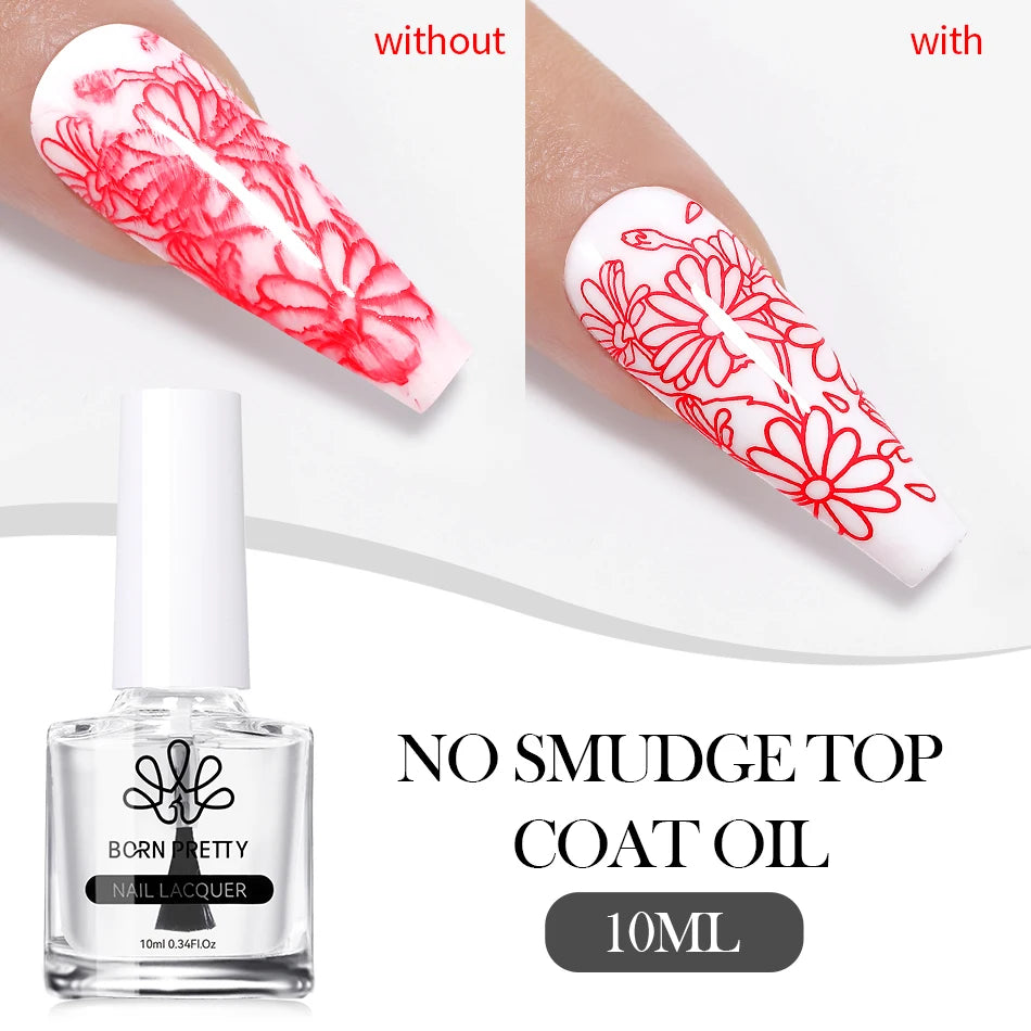 BORN PRETTY 10ml 25 Colors Nail Stamping Polish Nail Art Varnish with Peel Off Nail Latex Black White Colorful Stamp Polish