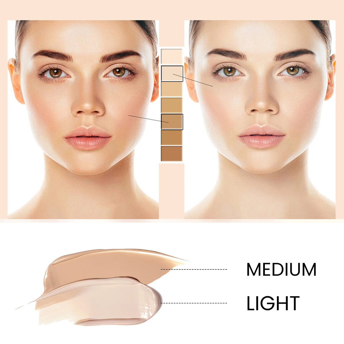 CC Cream Foundation Waterproof Brighten Moisturizing Foundation Concealer Oil-Control Sunscreen Spf 50