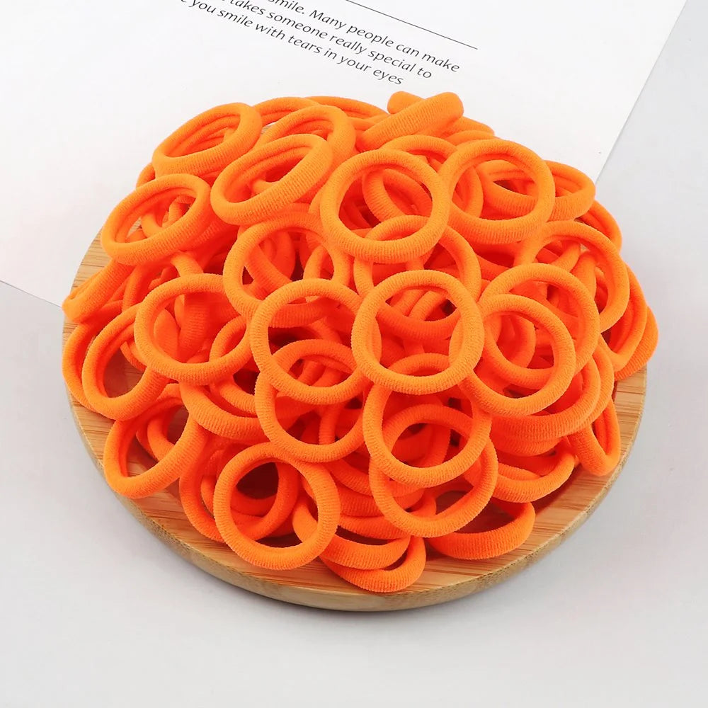 20/30/50/100/200pcs Colorful Hairband Black Grey Rubber Band Nylon Hair Elastic Ponytail Hairstyle Scrunchies Hair Accessories