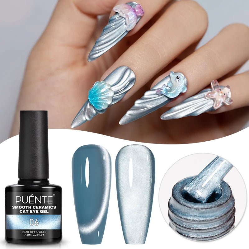 PUENTE 5ml Flower Fairy Gel Nail Polish Pink Blue Purple Natural Dried Flowers Gel For Nail Art Soak Off UV Varnish For Manicure