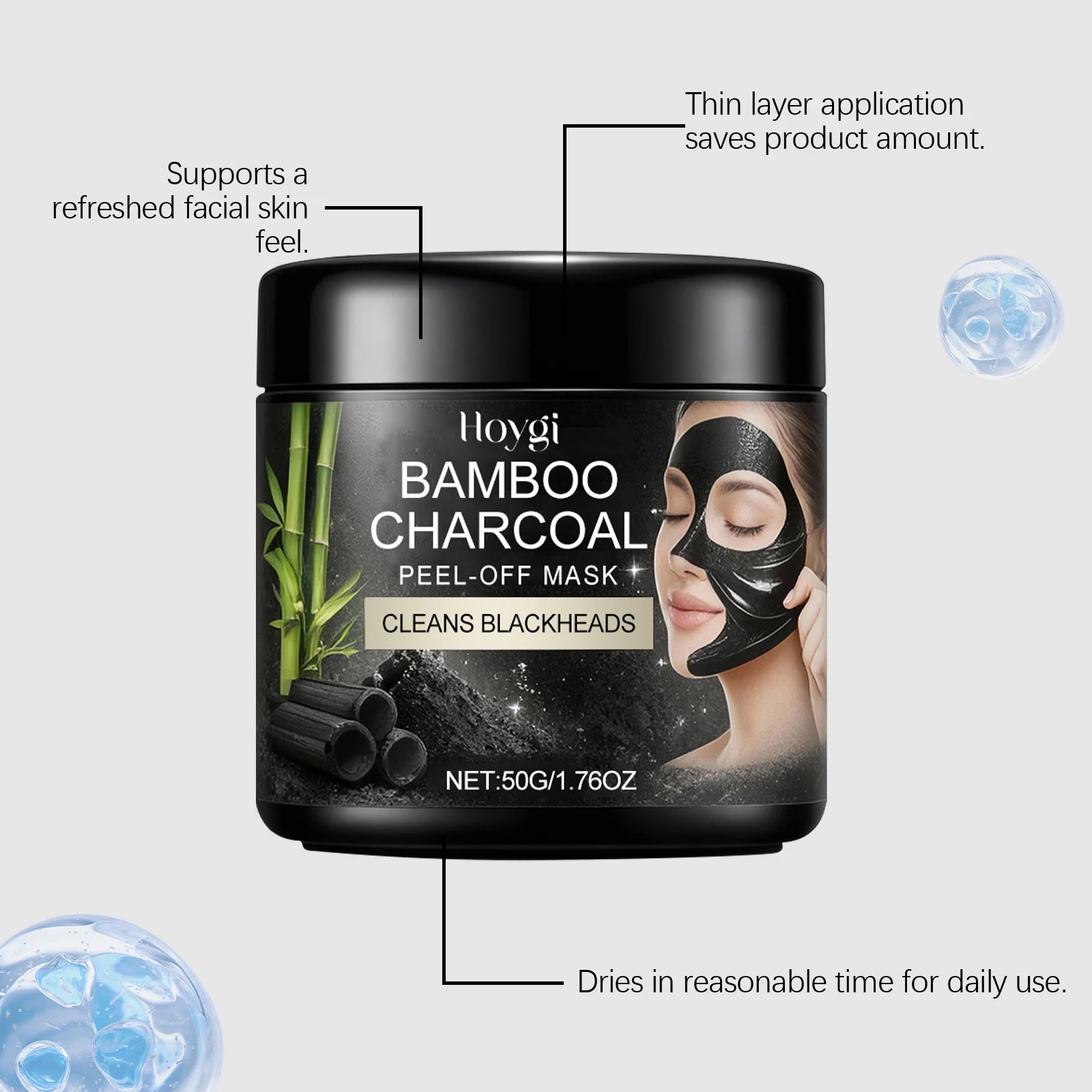 Charcoal Peel Off Mask Cream Blackhead Remover Deep Pore Cleansing Purifying Hydrating Facial Mask For All Skin Types