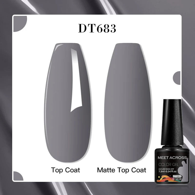 MEET ACROSS 7ml Red Blue Green Metallic Gel Nail Polish Super Bright Mirror Effect Semi Permanent LED UV Gel Nail Art Varnish