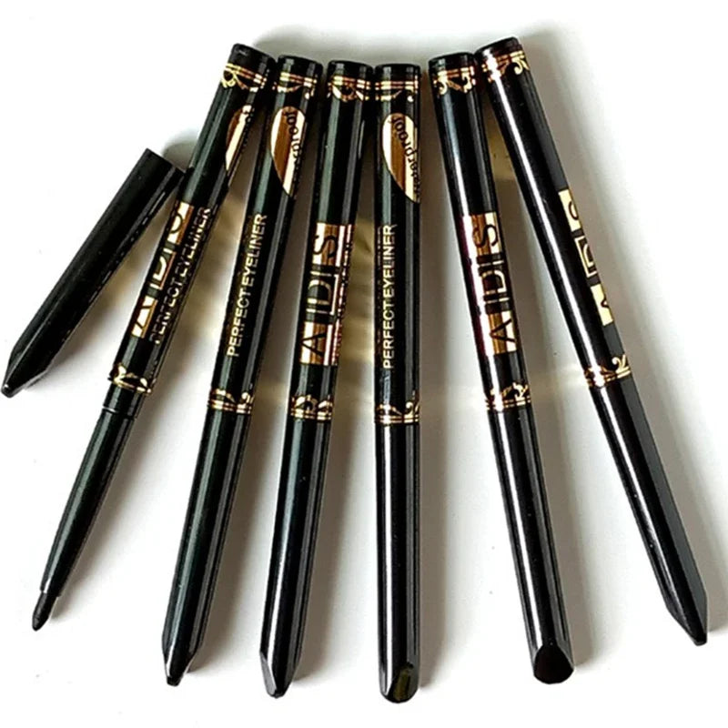 1/2/5/12pcs Waterproof & Sweat-Proof Black Eyeliner Pencil Eye Liner Gel Pen Long-Lasting Anti-smudging for Bold Eye Makeup
