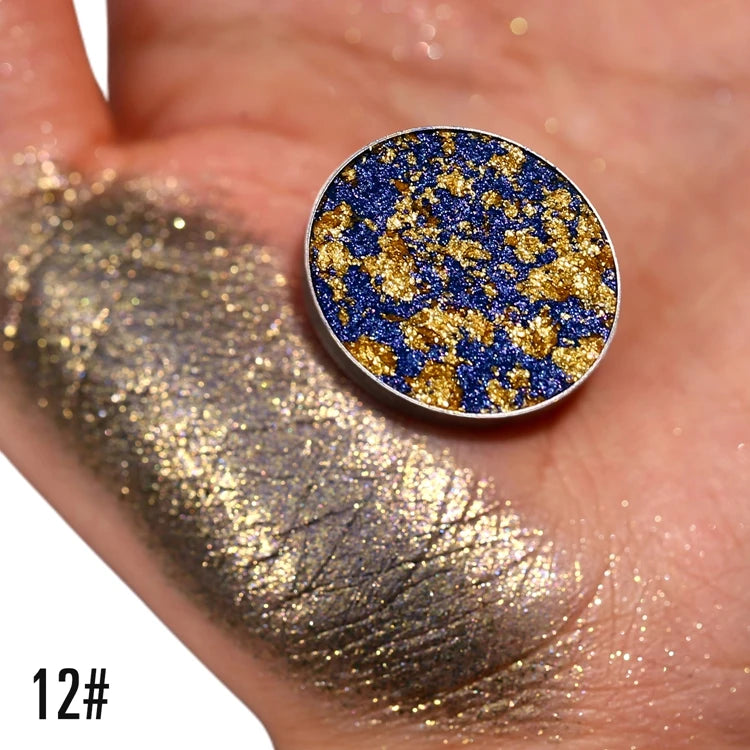 Weaving Chameleon Eyeshadow  Matte Powder Metallic Highgloss Glitter Highlight Longlasting Combined by Self Gift Disk