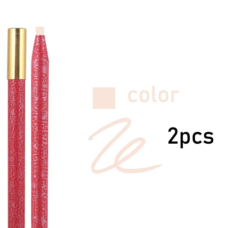 Long Lasting Waterproof  Eyebrow Pencils Peel Off  Red Lip Pencil Set For Microblading Permanent Makeup Pen Eye Liner Gel Pen