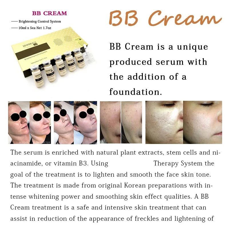 Korea Original 10ml BB Cream Glow Beginner Starter Kit Lasting Sunscreen Concealer Facial Foundation Moisturiz Cream Skin Care