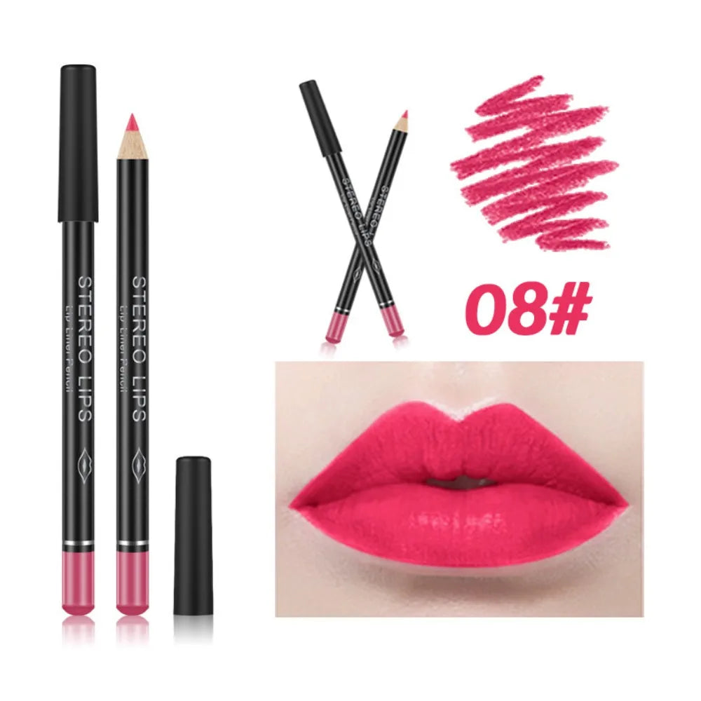 Luxury Long-Lasting Matte Lip Liner Plumping Lip Perfect Outline Filling Makeup Lipliner Waterproof Smooth Lipstick Pencil