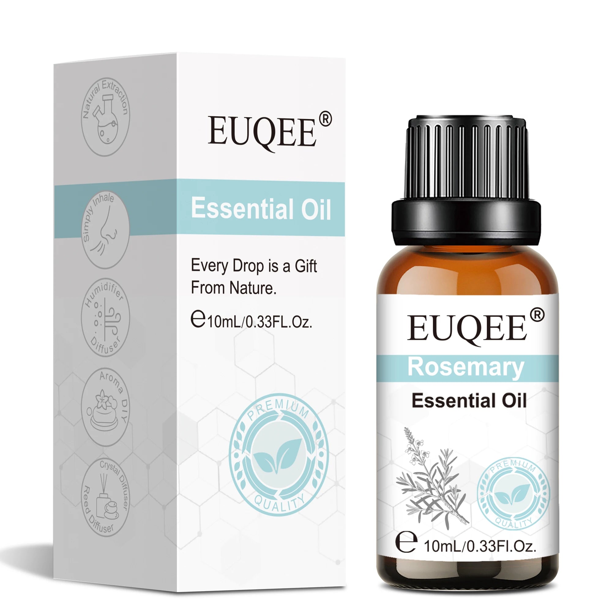 Euqee 10ml 100ml Natural Plant Essential Oil Frankincense Lemongrass Citronella Fragrance Oil For Diffuser Aroma Candle Perfume