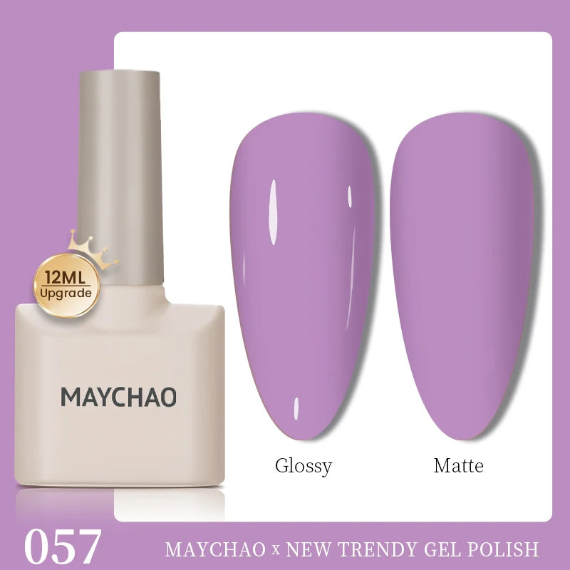 MAYCHAO 12ml Gel Nail Polish Set Professional Salon Nail Art Gels Varnish UV LED Semi Permanent Nail Lacquer Nail Supplies